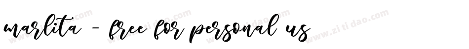 marlita - free for personal use字体转换